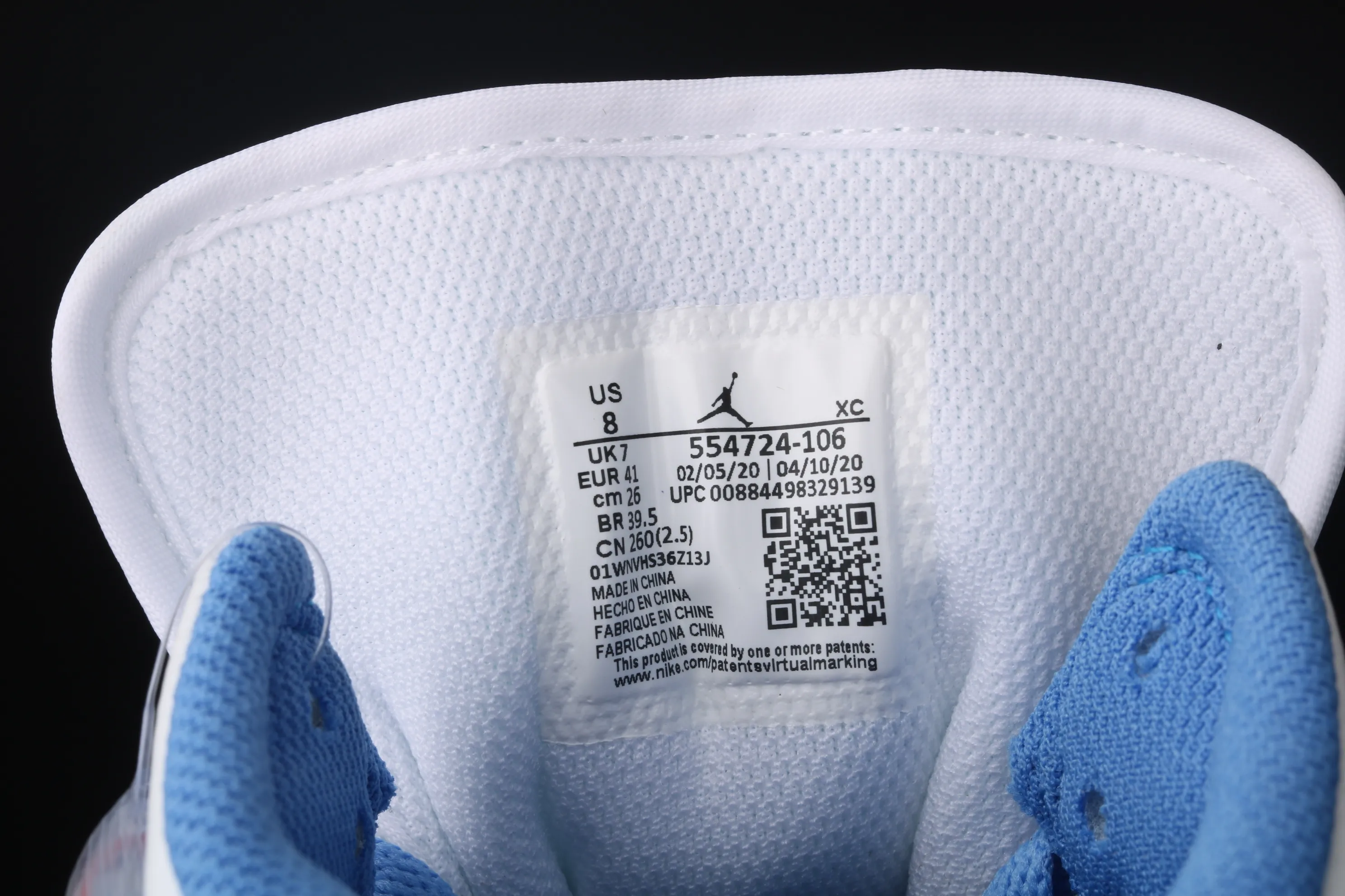 All categories Air Jordan Jordan series basketball shoes Air Jordan 1 Mid Air Jordan 1 Mid AJ1 Joe 1 white and blue 554724-106